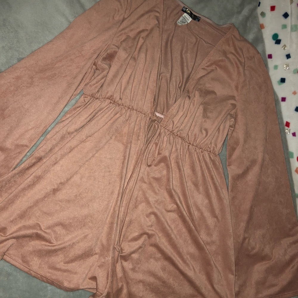 Blush Velvet Romper